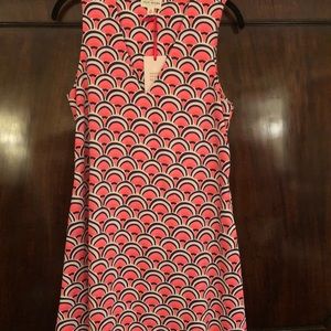 Julie brown Levie dress in navy Maui print size M